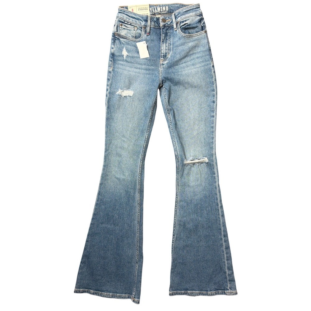Idyllwind Jeans Womens 0/34 Legends Hi Flare Medium Blue Distressed NEW